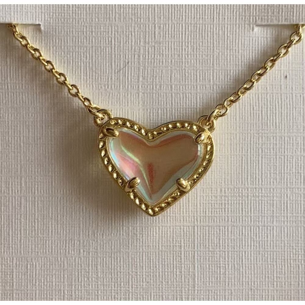 Kendra Scott White Heart Pendant Necklace